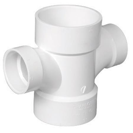 Charlotte Pipe And Foundry Charlotte Pipe Schedule 40 3 in. Hub X 3 in. D Hub PVC Sanitary Tee 1 pk PVC004290800